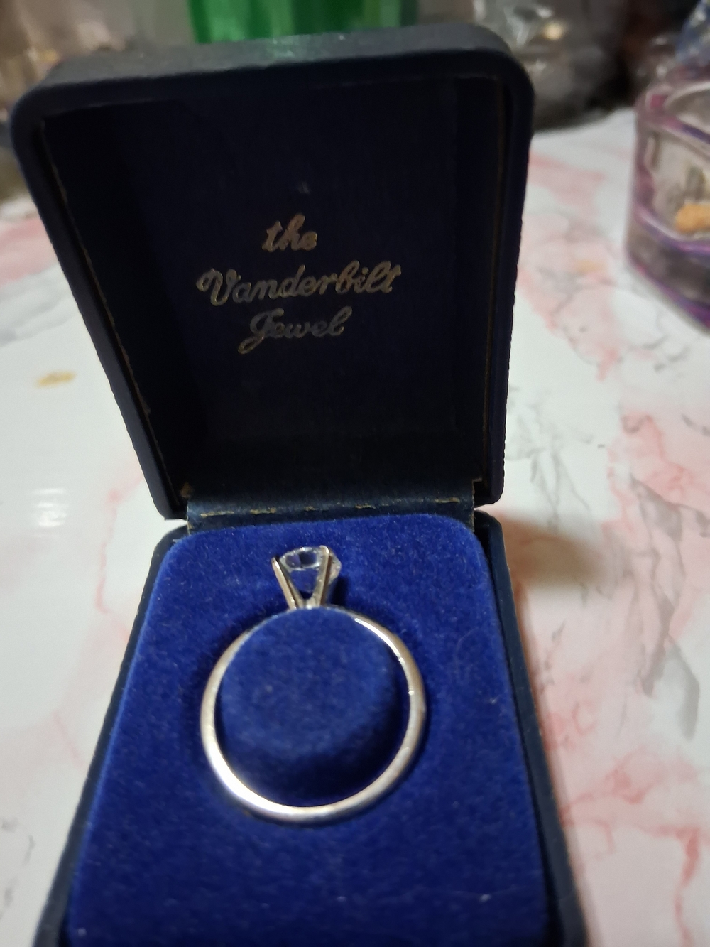 Silver Solitaire Pendant in Blue